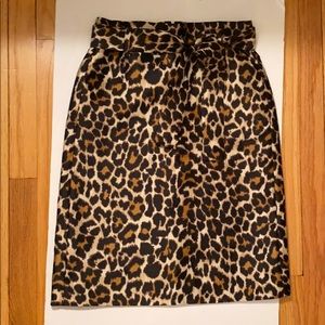 J.Crew women’s leopard skirt size 0. NWOT